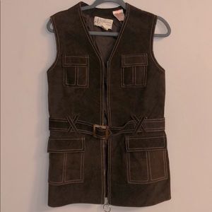 Genuine leather vest size 12